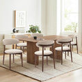 COLAMY Wooden Dining Chairs Set of 6, Modern Upholstered Fabric Dining Room by COLAMYHOME