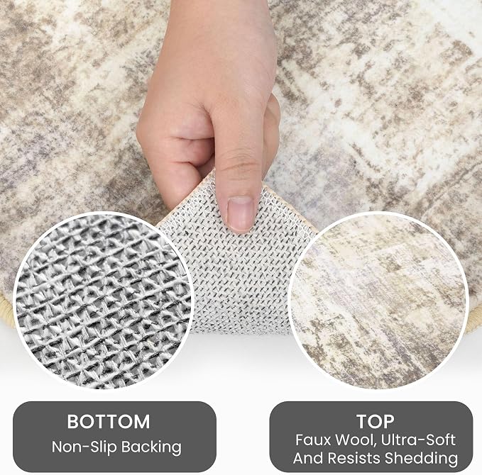 IOHOUZE Abstract Area Rugs 8x10 Ft Washable Large Rugs - Image 4