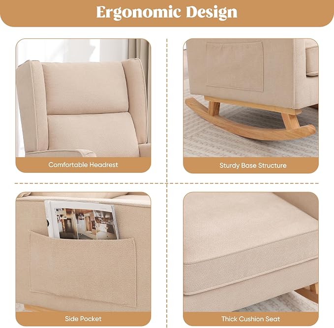 HCHAIRH Nursery Rocking Chairs, Rocking Chair Nursery - Image 6