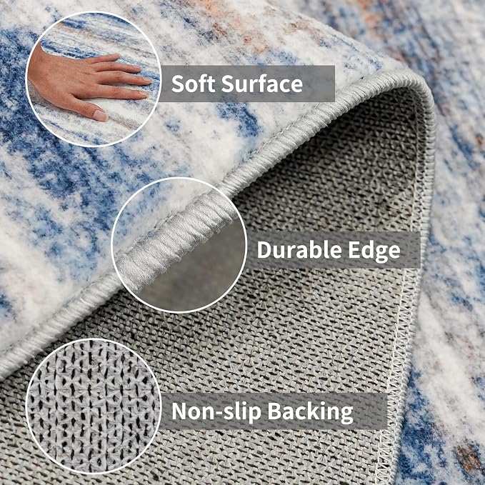 3x5 Area Rug Non-Slip: Washable Rugs - Image 4
