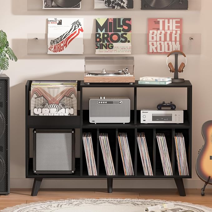 LELELINKY Large 48'' Record Player Stand - Image 7