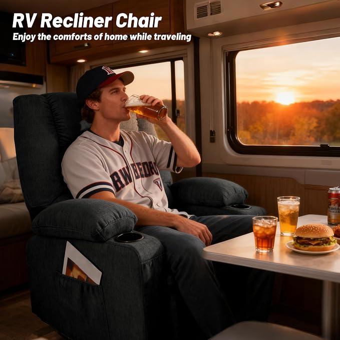 Rocker Recliner Chair with Massage and Heat, Recliner Chair - Image 5