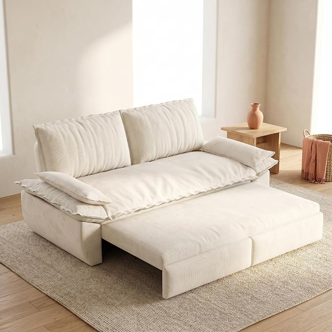 73.2" Sofa Bed Queen, 3-in-1 Pull Out Sofa Bed - Image 12