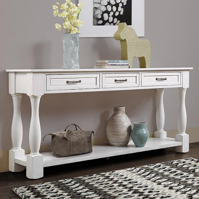 Knocbel Long Antique Entry Console Table by Knocbel