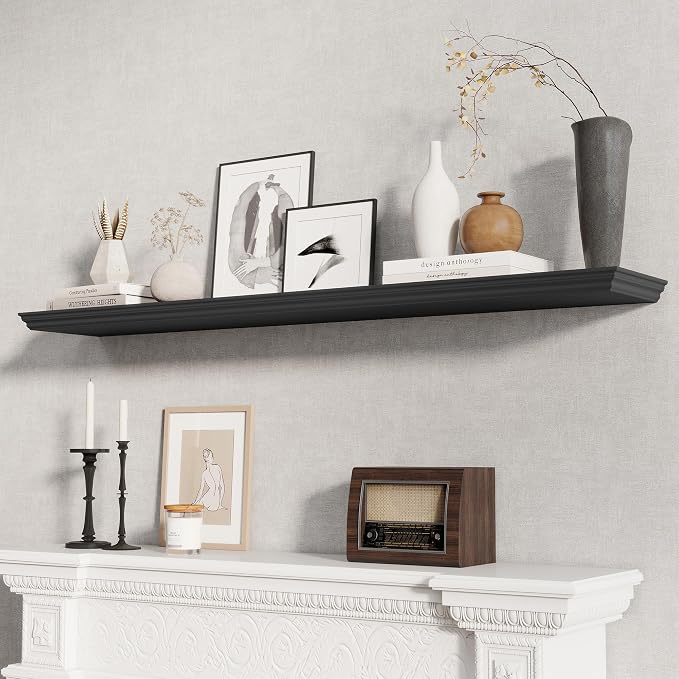 Fun Memories Floating Shelves 55 Inch Long, 9.3 Inch Deep Classic Crown Molding - Image 2