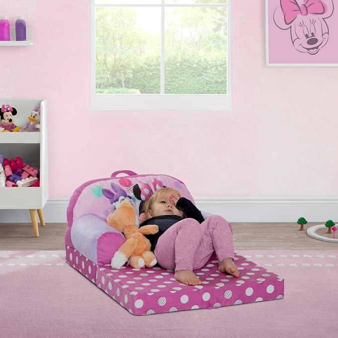 Delta Children - Minnie Mouse Cozee Buddy Flip-Out Kids Chair - Image 2