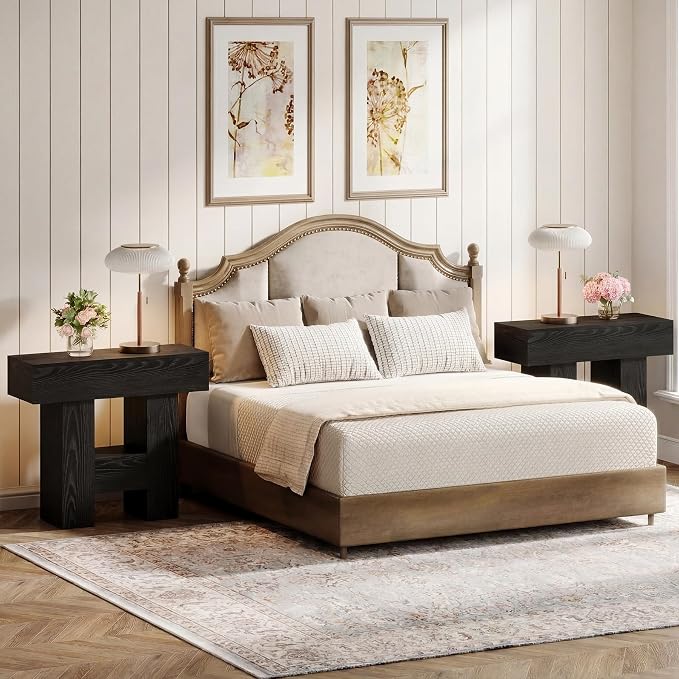 Tribesigns Farmhous End Table, 2-Tier Narrow Side Table - Image 5