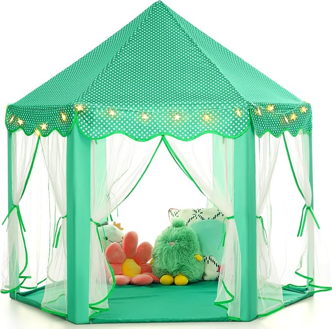 Monobeach Princess Tent Girls Green Large Playhouse Kids Castle Play Tent by Monobeach