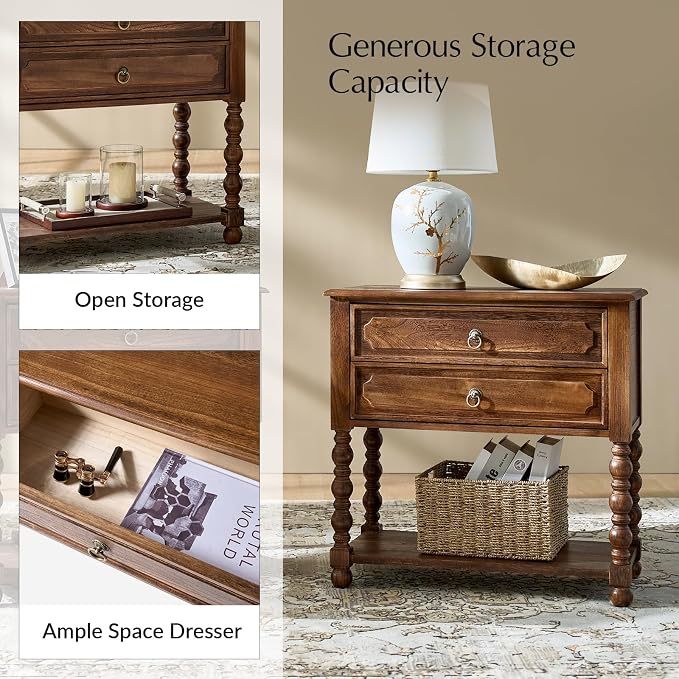 HULALA HOME Farmhouse Storage End Table Set of 2 - Image 4