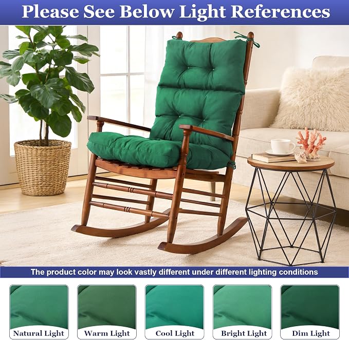 Rocking Chair Cushion, Waterproof and Fade-Resistant Adirondack Rocker Cushions - Image 6