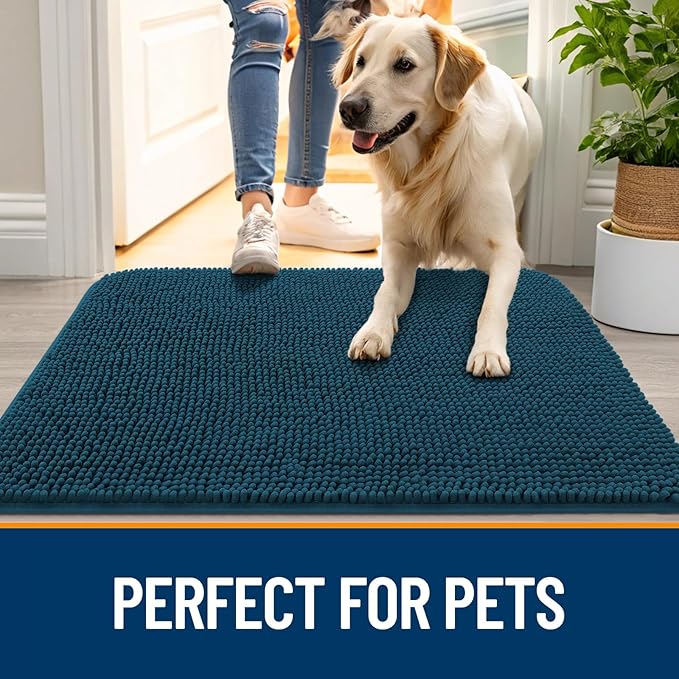OLANLY Dog Door Mat for Muddy Paws 24x16, Absorbs Moisture and Dirt, Absorbent - Image 6