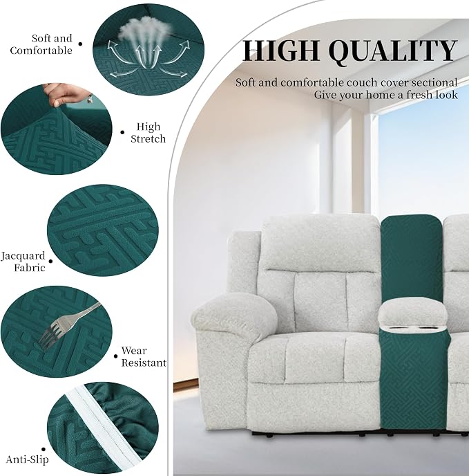 100% Waterproof Sectional Recliner Couch Covers - Image 4