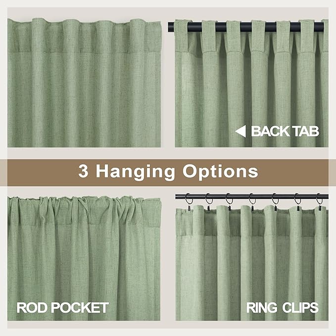 Light Sage Curtains 84 Inch Length - Image 4