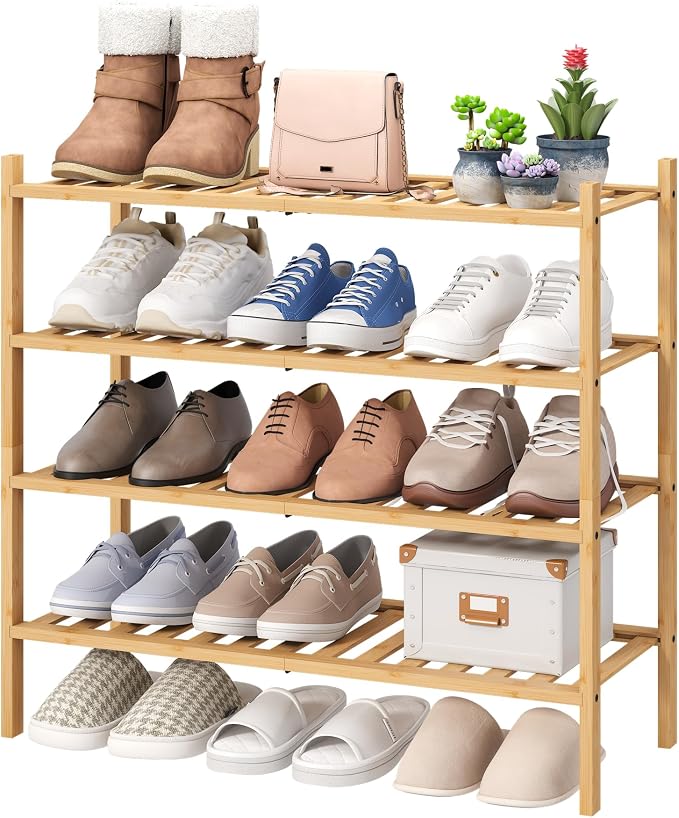 viewcare 4-Tier Bamboo Shoe Rack by VIEWCARE