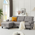 84" Convertible Sectional Sofa, Deep 3-Seat L Shaped Sectional Couch by PingLiangHome