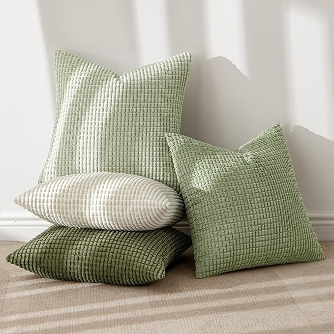 MIULEE Modern Farmhouse Decorative Spring Pillow Covers 20x20 Inch Set of 4 - Image 2