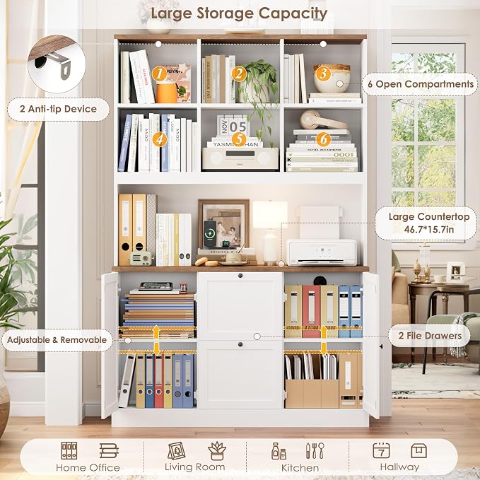 HIFIT 72'' Tall File Bookcase - Image 7
