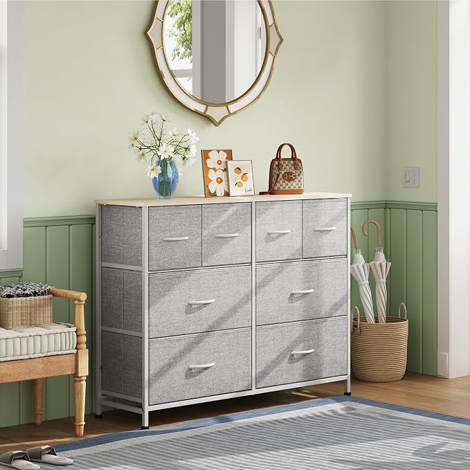 WLIVE 8 Drawer Dresser for Bedroom, Wide Fabric Dresser Storage Organizer - Image 9