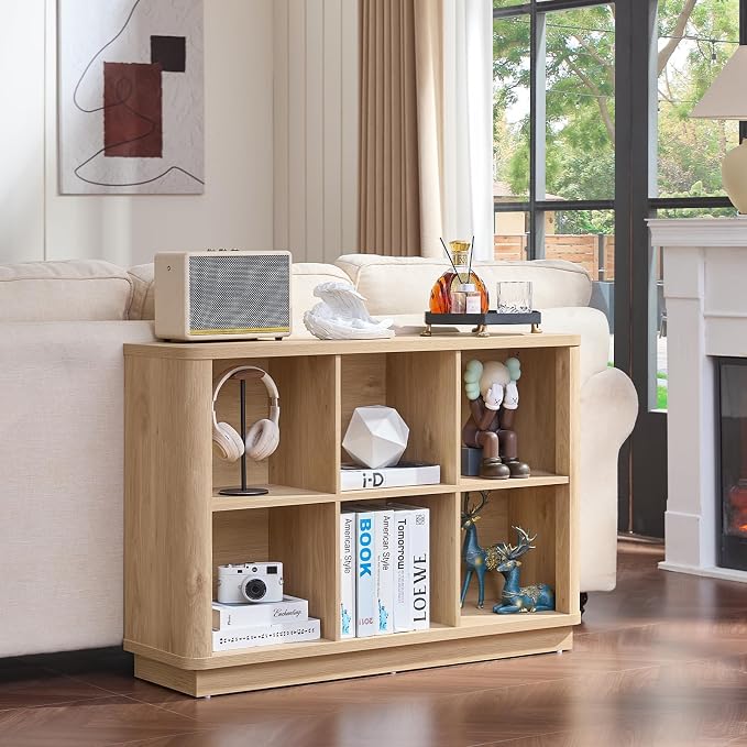 Joaxswe 6 Cube Storage Book Shelf, Floor Standing 2-Tier Wooden Bookshelf - Image 7