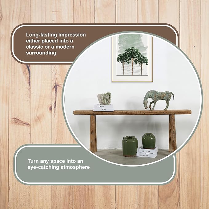 Artissance Handmade Wooden Entryway Bench, Vintage Noodle Bench - Image 10