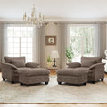 Oversized Accent Chair with Ottoman Set of 2, Upholstered Armchair with Extra by choairy