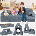 Lunix LX15 14pcs Modular Kids Play Couch, Design-Patent Child Sectional Sofa by Lunix
