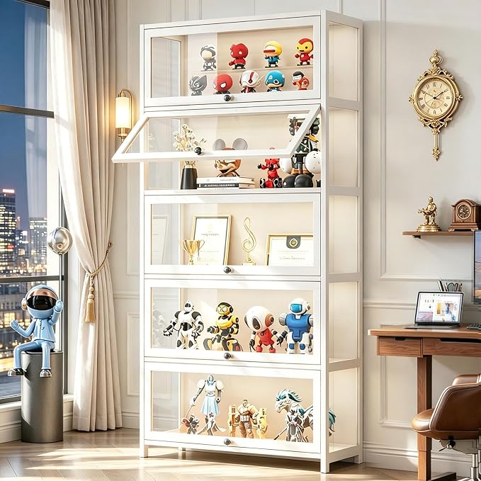 Display Cabinet with Acrylic Glass Doors 67.7'' Tall Curio Cabinet by Unknown