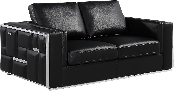 Blackjack Furniture Catania Modern Top Grain Italian Leather Sofa Set - Image 10