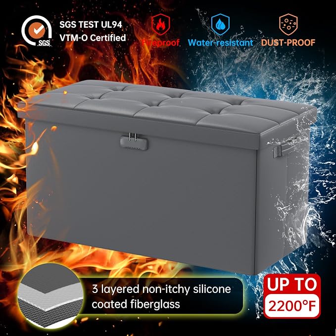 DocSafe Storage Ottoman Bench - Image 3