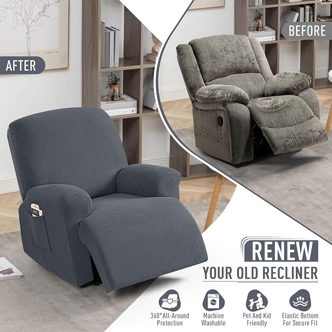 TAOCOCO Oversized Recliner Chair Covers, 1 Seater Streach Recliner Covers Soft - Image 5
