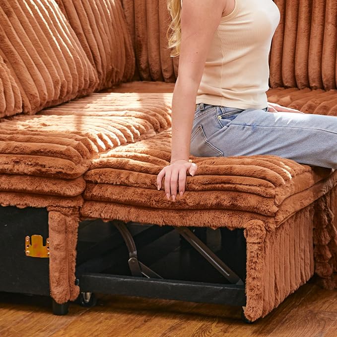 Belffin Corduroy Sleeper Sofa - Image 5