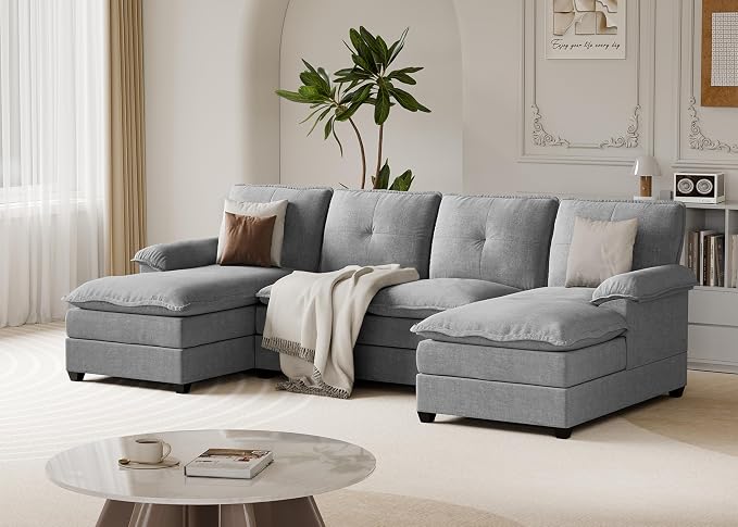110" U-Shaped Sectional Sofa by Meilocar