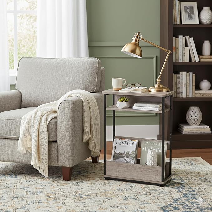 Narrow Side Table, 3-Tier Slim End Table - Image 2