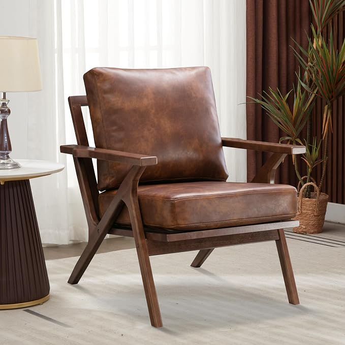 Bonzy Home Faux Leather Accent Chair by BonzyHome