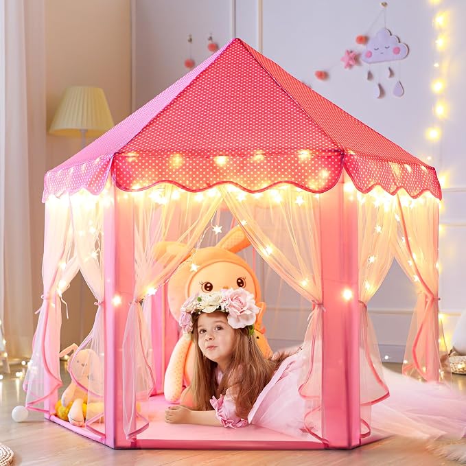 Monobeach Princess Tent Girls Large Playhouse Kids Castle Play Tent - Image 9