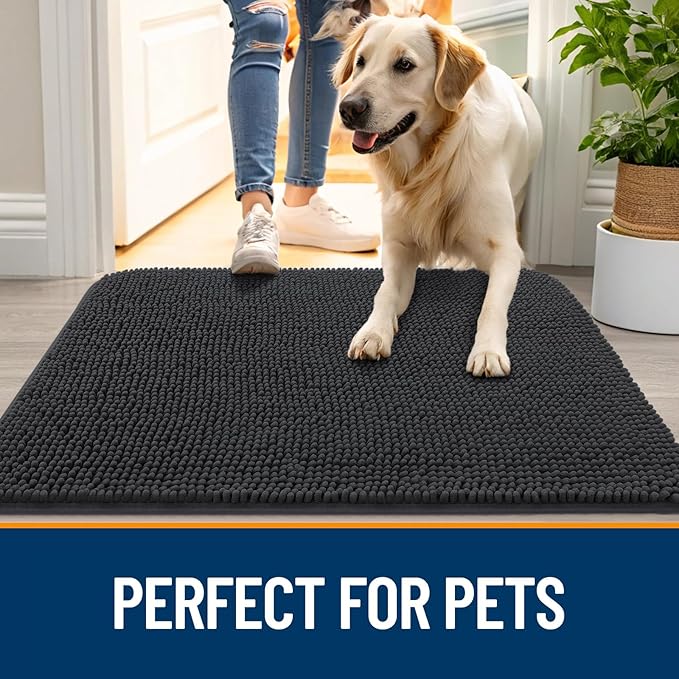 OLANLY Dog Door Mat for Muddy Paws 32x20, Absorbs Moisture and Dirt, Absorbent - Image 6