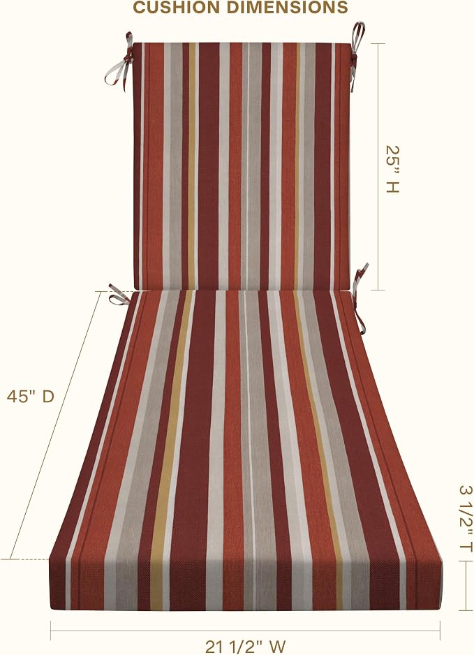 Honeycomb Outdoor Chaise Lounge Cushion - Image 2