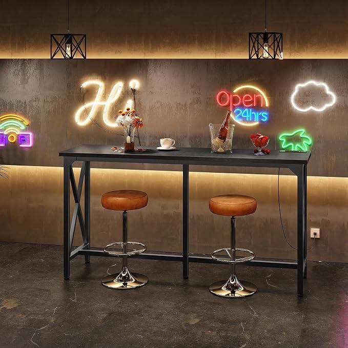 CHOEZON 55'' Bar Table, Kitchen Dining Table - Image 2