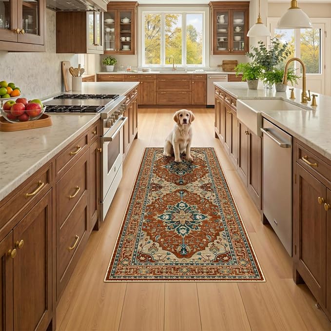 RELEANY Area Rugs 2'x6' Runner Rug Non Slip Washable - Image 2