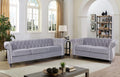 RARZOE Modern 2 Pieces Living Room Sofa Set, Contemporary Tufted Button Velvet by RARZOE