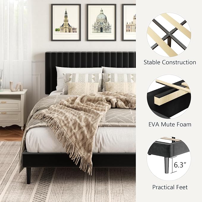 HAOARA Full Size Platform Bed Frame - Image 5