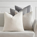 MIULEE Timeless Neutral Euro Sham Pillow Covers 24x24 Set of 4 Mid Century by MIULEE