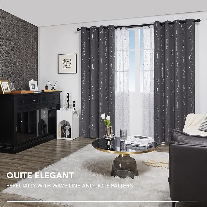 Deconovo Grey Blackout Curtains - Image 6