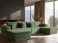 138" Cloud Sectional Couch, Comfort U Shaped Boneless Couch by VYUXWO