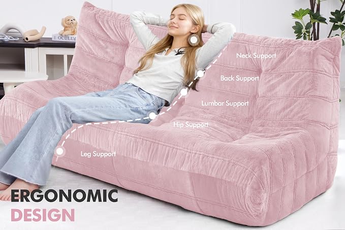 Bean Bag 3-Seater Chair Big Sofa Beanbag Chair - Image 4
