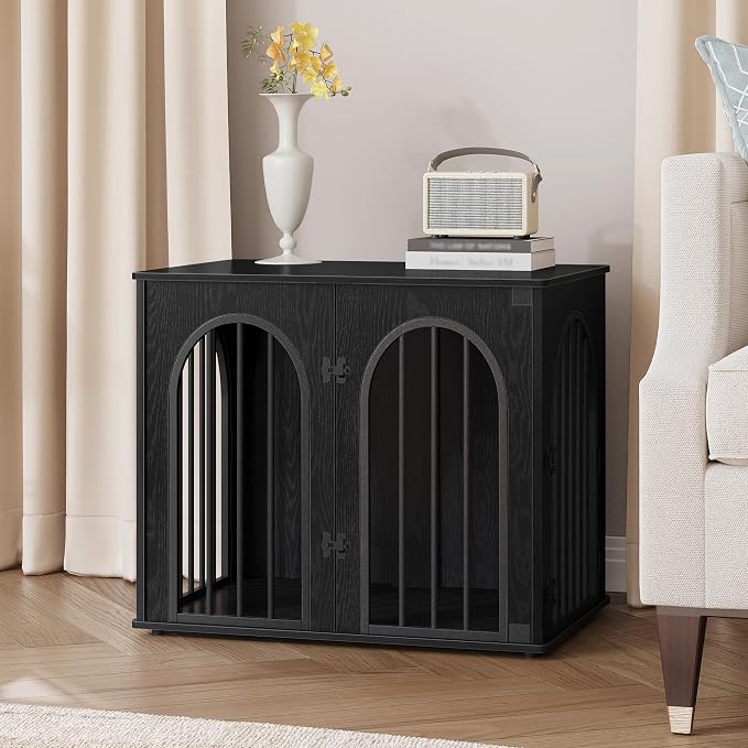 Hzuaneri 26.8'' Wooden Dog Crate Furniture, Indoor Dog Kennel Dogs Cage - Image 4