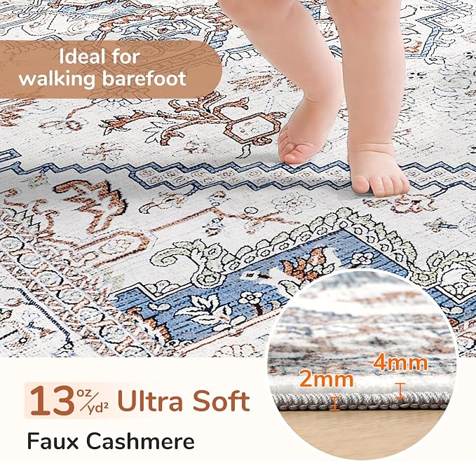 OPPODREAM Soft Neutral Area Rugs 5x7, 5x7 Washable Rug - Image 2
