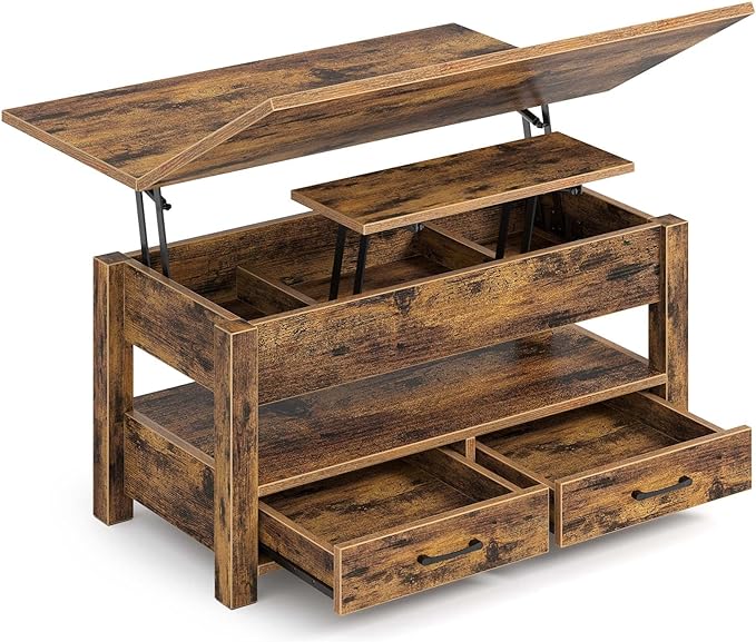 Rolanstar Coffee Table Lift Top, Converts to Dining Table by Rolanstar