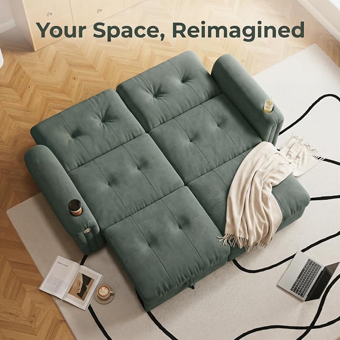Convertible Couches, Queen Size Pull Out Sofa Bed - Image 6