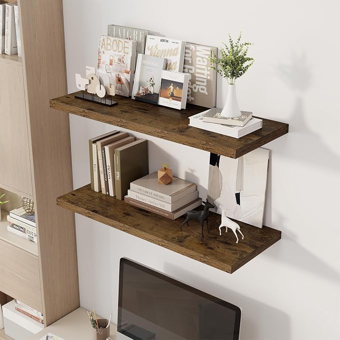 Dreamland 36" Floating Shelves for Wall, Wall-Mounted Shelves for Bedroom - Image 6